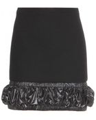 Christopher Kane Wool-Crepe Skirt With Textured Trim - Lyst