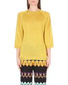 Missoni Metallic Long Sleeve Top - Lyst