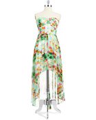 Guess Strapless Hi-Lo Dress - Lyst
