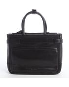 Reed Krakoff Black Leather Buckle Strap Shoulder Bag - Lyst