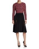 Thakoon Tweed, Silk & Lace Fit-And-Flare Dress - Lyst