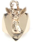 Missguided Rafi Raised Deer Ring - Lyst