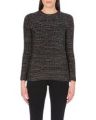 Maje Metallic Thread Knitted Jumper - Lyst