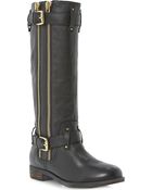 Dune Traffik Leather Biker Boots - Lyst