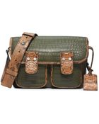 Michael Kors Taylor Nile Crocodile Messenger - Lyst