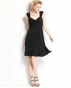 Ann Taylor Petite Jersey Tucked Strap Dress - Lyst