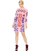 Peter Pilotto Embroidered Wool Crepe Dress - Lyst