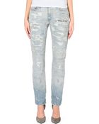 Diesel Rizzo Destroyed Slim-fit Jeans - Lyst
