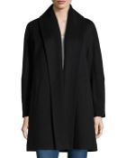 Fleurette Wool Fold-collar Open Coat - Lyst