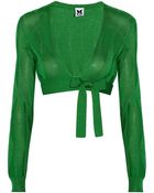 M Missoni Cropped Crochetknit Woolblend Cardigan - Lyst