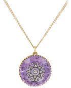 Renee Lewis Diamond, Amethyst & Gold Pendant Necklace - Lyst