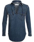 Saint Laurent Denim Shirt - Lyst