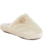 MICHAEL Michael Kors Faux Fur Slippers - Lyst