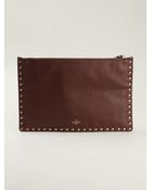 Valentino Large Rockstud Pouch - Lyst