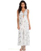 Anna Sui Iris Print Maxi Dress - Lyst