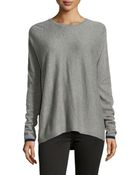 Vince Wool-Cashmere Colorblock Sweater - Lyst