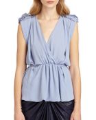 See By Chloé Sleeveless Tiewaist Blouse - Lyst