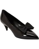 Saint Laurent Grosgrain Bow Point-Toe Pumps - Lyst