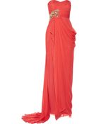 Notte By Marchesa Embellished Silk Gown - Lyst