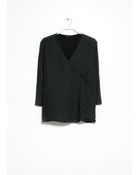 Mango Polka-Dot Wrap Blouse - Lyst