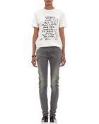 Barneys New York Twisted-Seam Skinny Jeans - Lyst