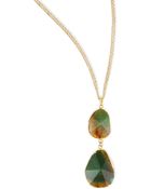 Cusp Double Tiered Green Crystal Pendant Necklace - Lyst