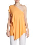 Halston Heritage Singlesleeve Jersey Drape Top - Lyst