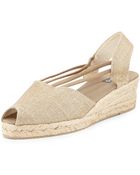 Sesto Meucci Jose Metallic Espadrille Wedge - Lyst