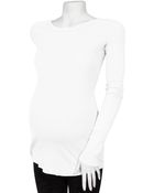 Michael Stars Maternity Supima Raw Edge Band Crew - Lyst