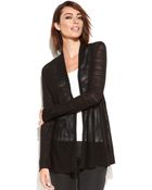 Eileen Fisher Longsleeve Sheer Openfront Cardigan - Lyst