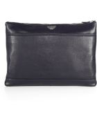 Emporio Armani Saffiano Leather Portfolio Clutch - Lyst