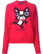 DSquared² Dog-Print Cotton Sweatshirt - Lyst