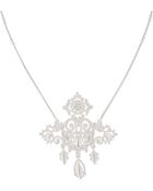 Vivienne Westwood Isolde Bas Relief Orb Necklace Rhodium - Lyst