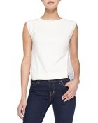 Theory Umalda Knit/Sheer Layered Top - Lyst