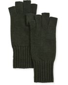 Portolano Wool Fingerless Knit Gloves - Lyst