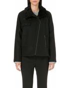 Proenza Schouler Shearling-collar Wool-blend Jacket - Lyst