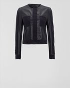 Jaeger Perforated Leather Jacket - Lyst