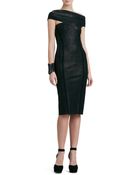 Donna Karan New York Asymmetric Cap-Sleeve Dress - Lyst
