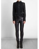 Haider Ackermann Leather and Wool Bomber Jacket - Lyst