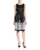 Chetta B Beaded & Sequined Hem Fit-And-Flare Dress - Lyst
