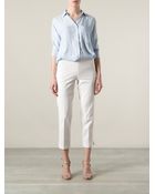 Brunello Cucinelli Cropped Trouser - Lyst