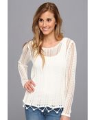 RVCA Home Again Crochet Sweater - Lyst