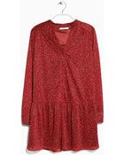 Mango Ruffled Hem Dress - Lyst