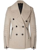 Belstaff Wool-Cashmere Croft Moto Pea Coat - Lyst