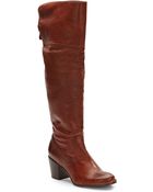 Frye Lucinda Slouch Over-The-Knee Leather Boots - Lyst