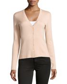 Michael Kors Cashmere Long-Sleeve Cardigan - Lyst