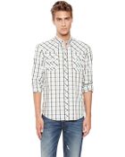 DKNY Jeans Gingham Plaid Shirt - Lyst