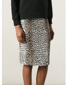 Rika Leopard Print Pencil Skirt - Lyst
