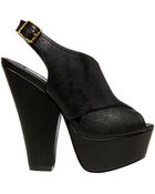 Steve Madden Galleria Peep-Toe Slingback Platform Sandals - Lyst