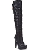 Material Girl Tina Over-The-Knee Platform Dress Boots - Lyst